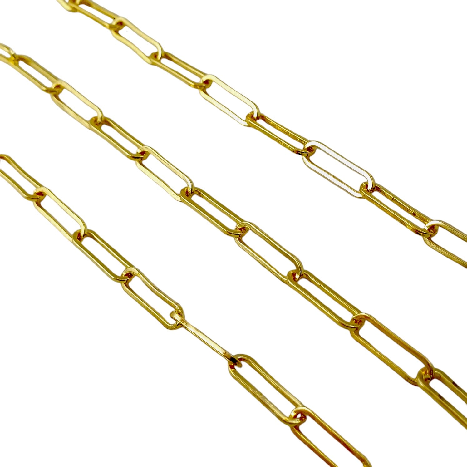 Cadena Eslabon Largo 24k Cadena - Accesorios Rubi