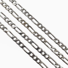 Cadena Doble Barbada Chapa de Rodio Complementos - Accesorios Rubi