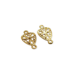 Conector Flor Oro Laminado Dije - Accesorios Rubi