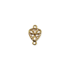 Conector Flor Oro Laminado Dije - Accesorios Rubi