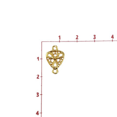 Conector Flor Oro Laminado Dije - Accesorios Rubi