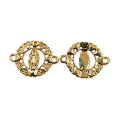Conector Virgen de Gpe 1 Oro Laminado Dije - Accesorios Rubi