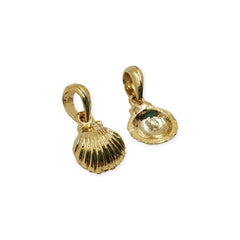 Dije Almeja con Porta Dije 2 Oro Laminado Dije - Accesorios Rubi