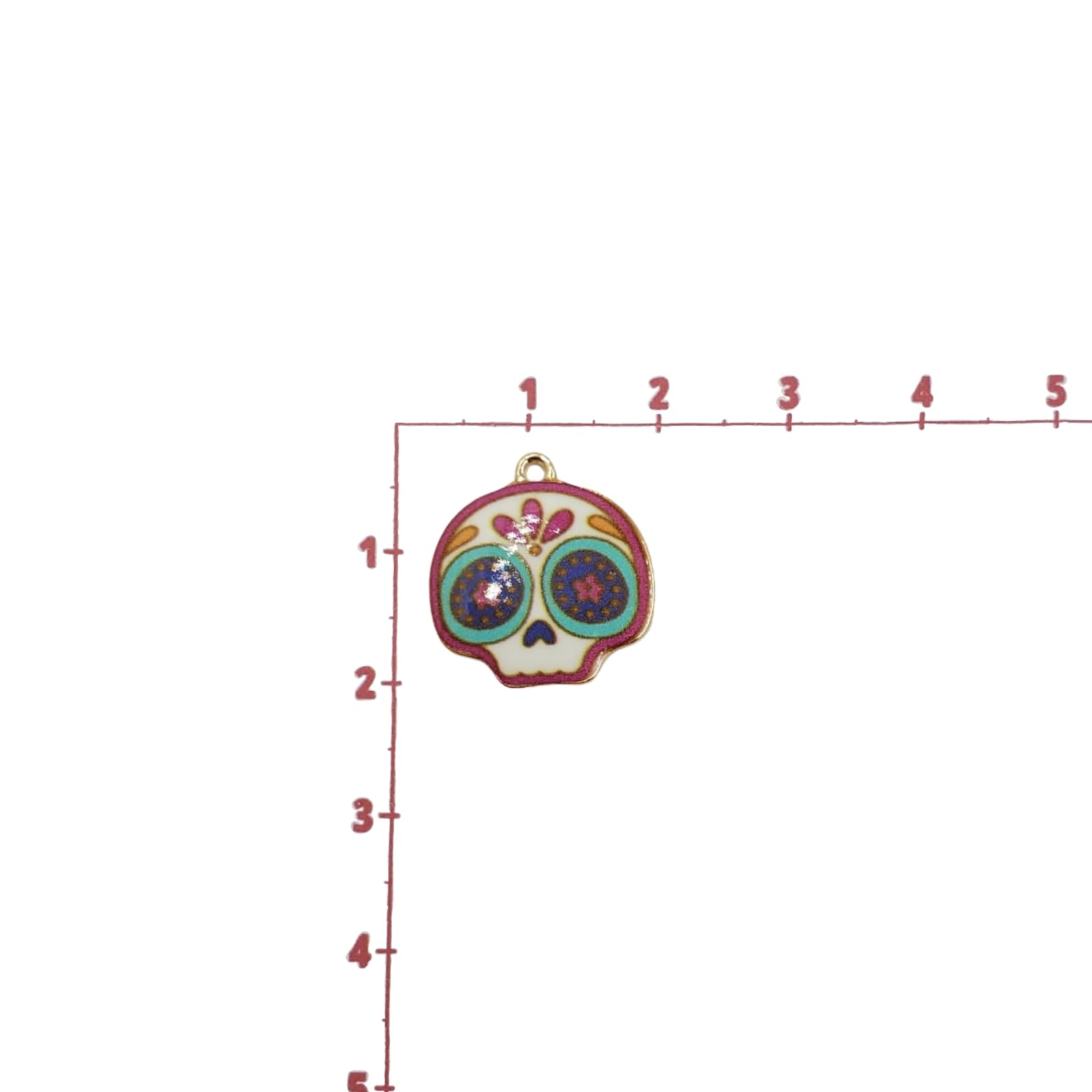 Dije Calavera Esmaltada 1 Dije - Accesorios Rubi