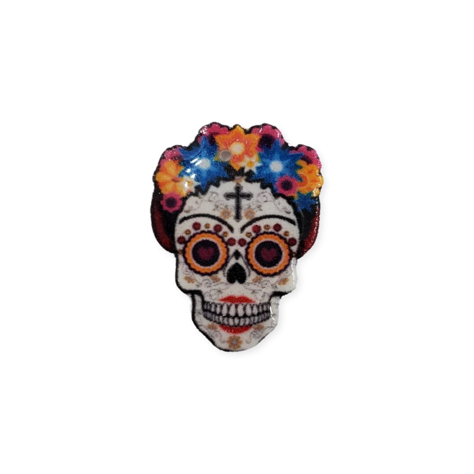 Dije Calavera Frida Kahlo de Acrílico Dije - Accesorios Rubi