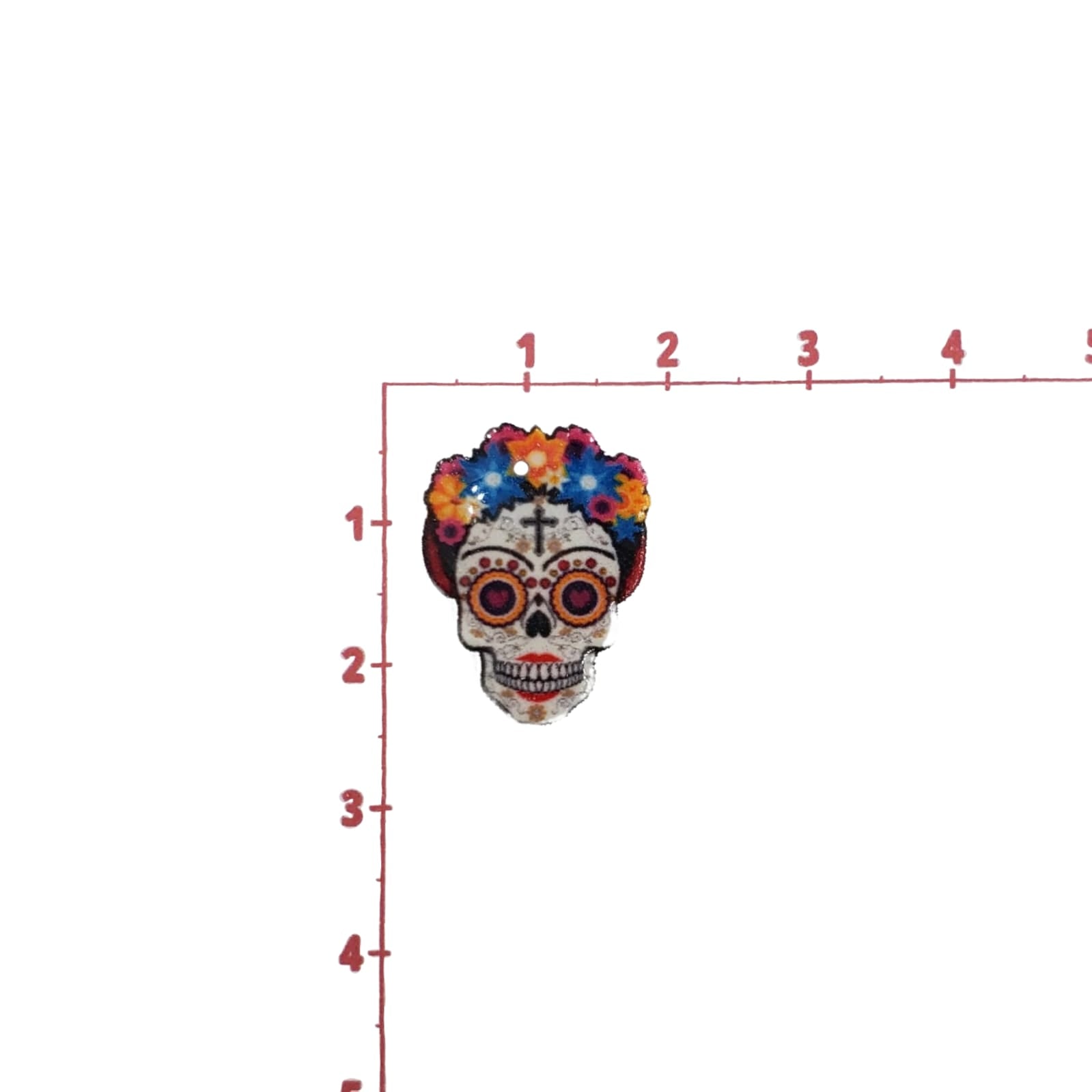 Dije Calavera Frida Kahlo de Acrílico Dije - Accesorios Rubi