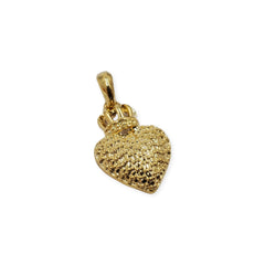 Dije Corazón con Corona Oro Laminado Dije - Accesorios Rubi