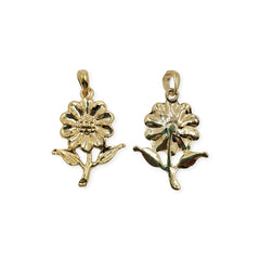 Dije Flor con Porta Dije Oro Laminado Dije - Accesorios Rubi