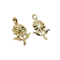 Dije Flor con Porta Dije Oro Laminado Dije - Accesorios Rubi