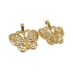 Dije Mariposa 2 Oro Laminado Dije - Accesorios Rubi