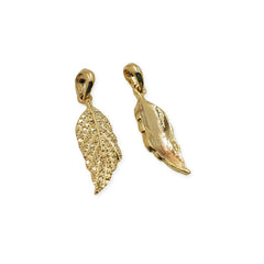 Dije Pluma con Porta Dije Oro Laminado Dije - Accesorios Rubi