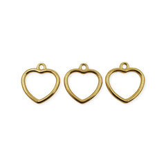 Dije Silueta Corazón 3 Oro Laminado Dije - Accesorios Rubi