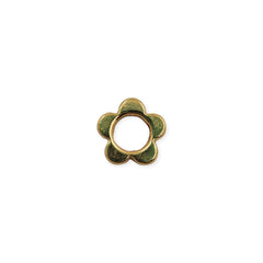 Dije Silueta Flor Transversal Oro Laminado Dije - Accesorios Rubi