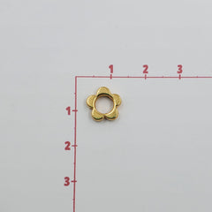 Dije Silueta Flor Transversal Oro Laminado Dije - Accesorios Rubi