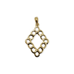 Dije Silueta Rombo Oro Laminado Dije - Accesorios Rubi