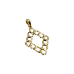 Dije Silueta Rombo Oro Laminado Dije - Accesorios Rubi