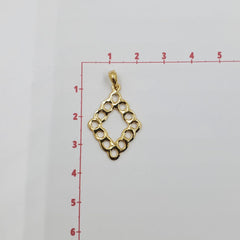 Dije Silueta Rombo Oro Laminado Dije - Accesorios Rubi