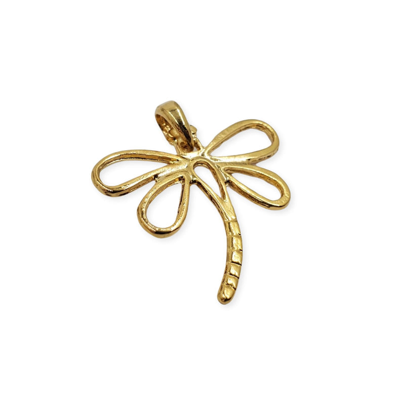 Dije Silueta de Libelula Oro Laminado Dije - Accesorios Rubi