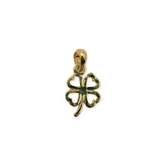 Dije Silueta de Trébol con Porta Dije Oro Laminado Dije - Accesorios Rubi