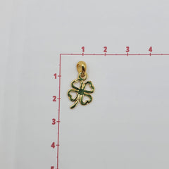 Dije Silueta de Trébol con Porta Dije Oro Laminado Dije - Accesorios Rubi