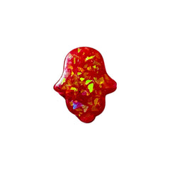 Dije Mano de Fatima Con Glitter de Acrílico