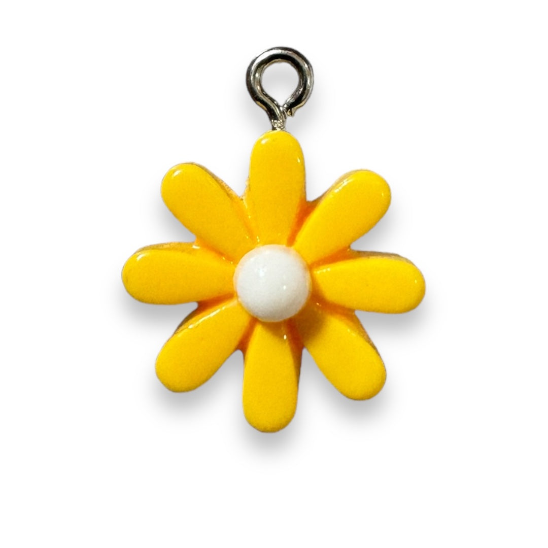 Dije Flor Margarita Un Ojal de Acrílico