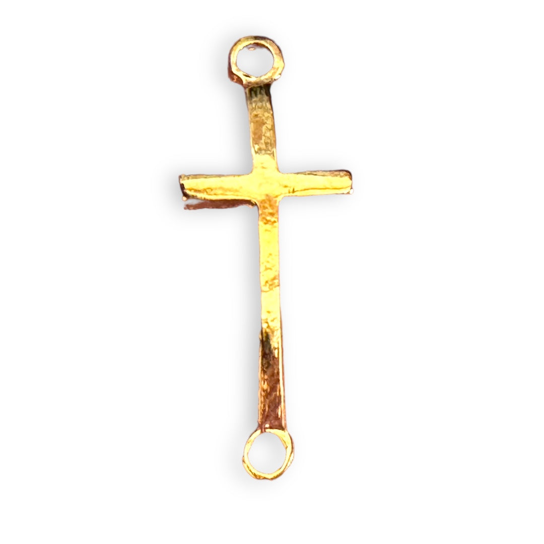 Dije Cruz Delgada Doble Ojal chapa 24K