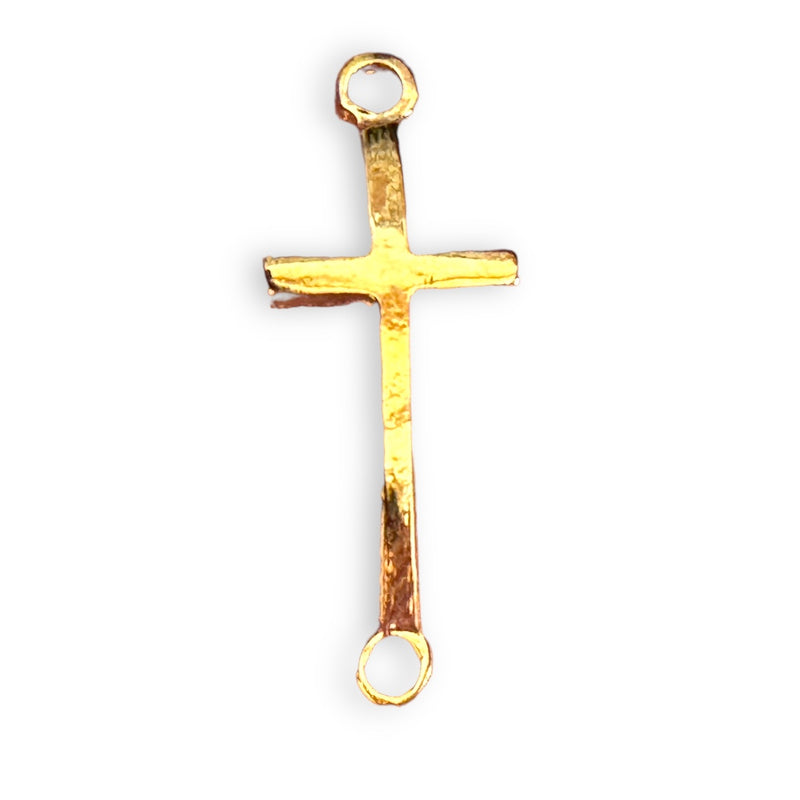 Dije Cruz Delgada Doble Ojal chapa 24K