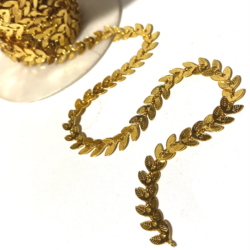 Cadena Espiga Chapa 24k