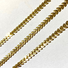 Cadena Espiga Chapa 24k