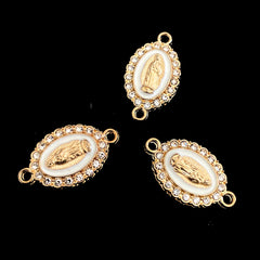 Conector Virgen Esmaltado con Cristal