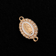 Conector Virgen Esmaltado con Cristal