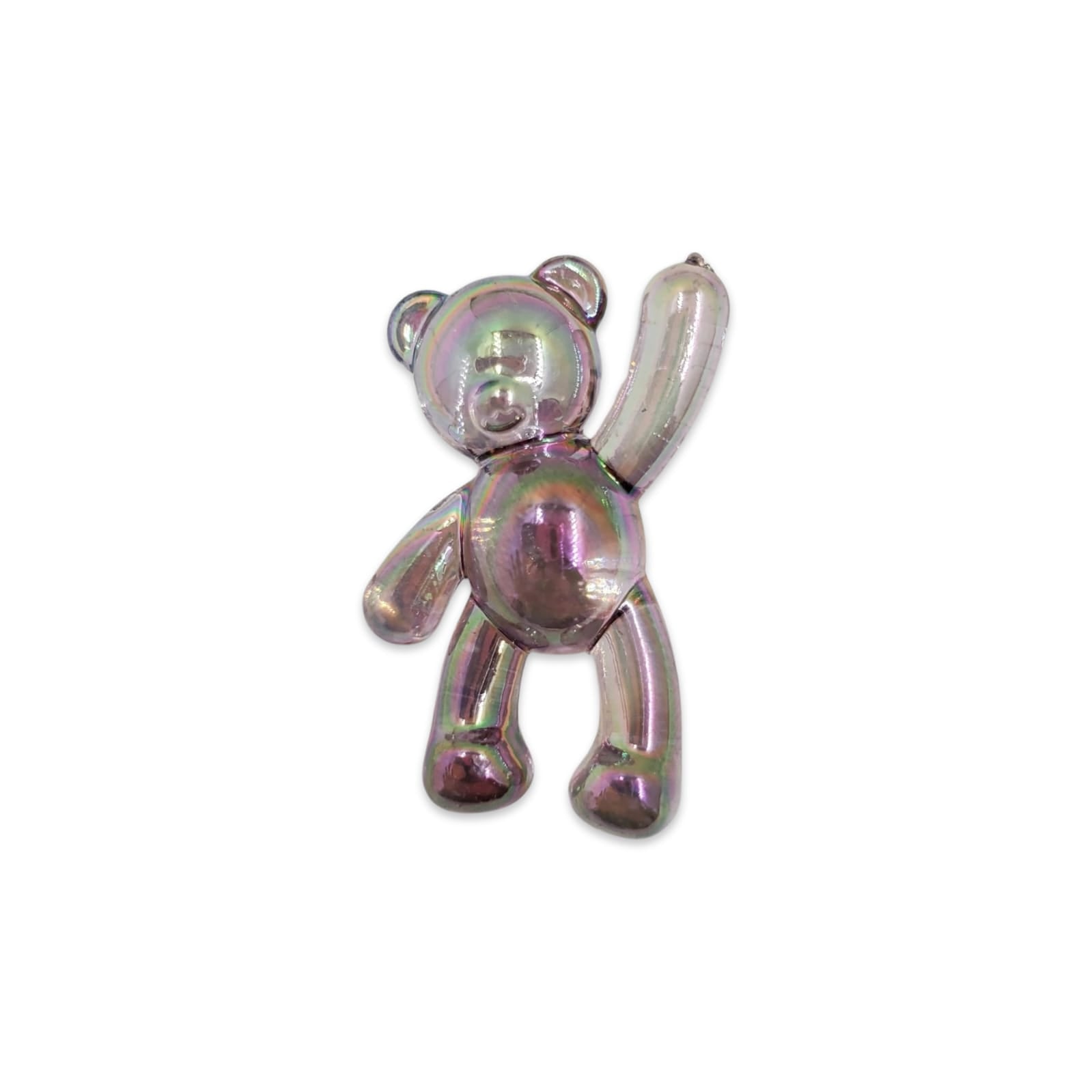 Dije Oso Tornasol Transversal de Acrílico Dije - Accesorios Rubi