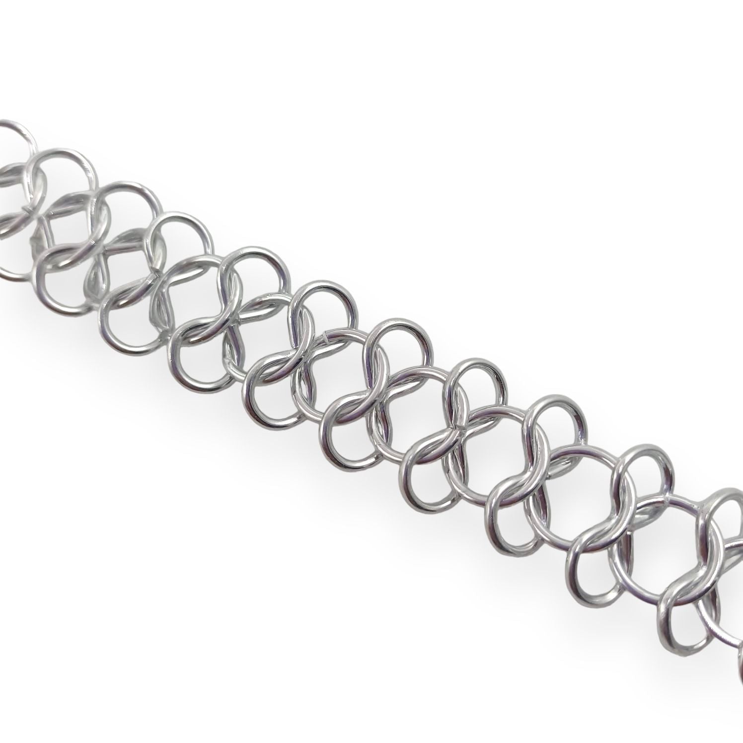 Cadena de Aluminio Plateada 9