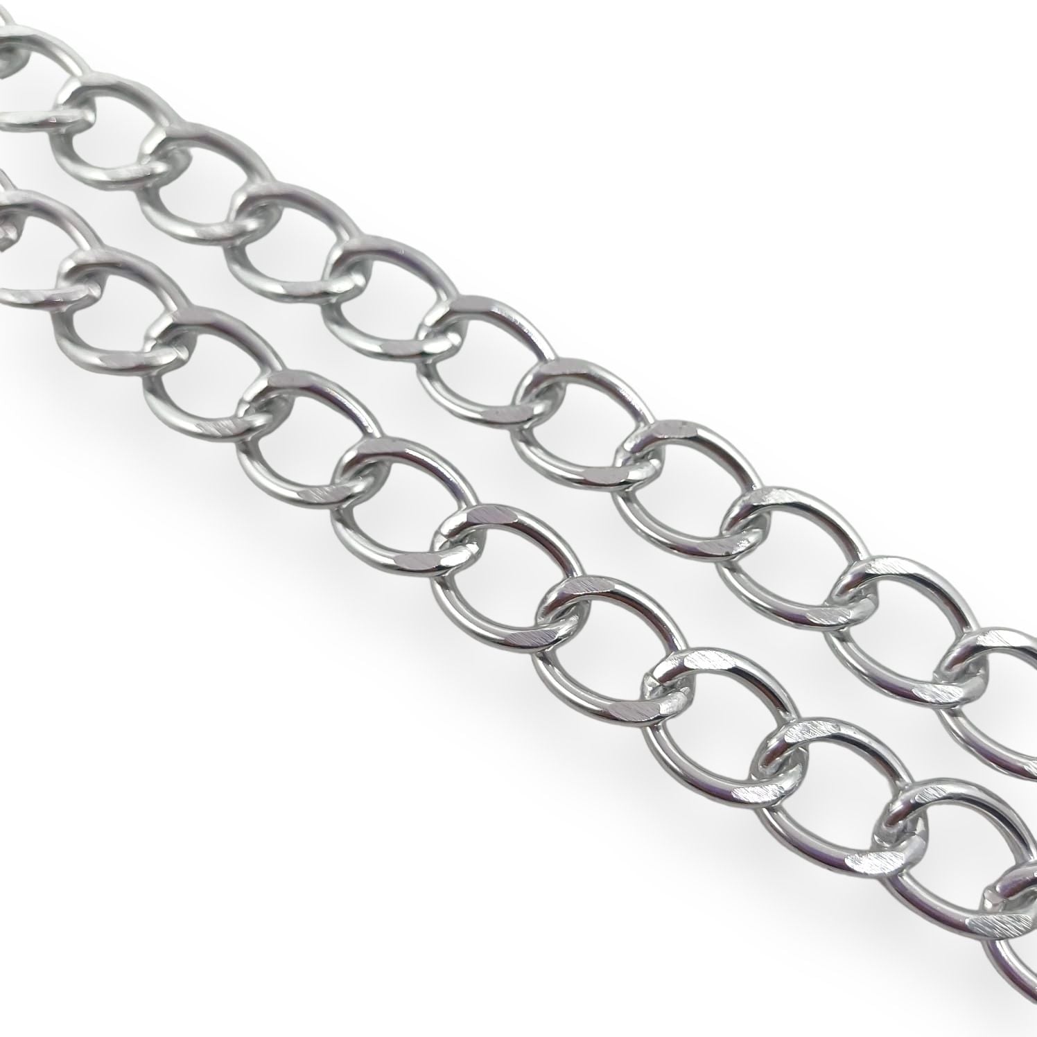 Cadena de Aluminio Plateada 10