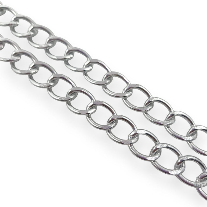 Cadena de Aluminio Plateada 10