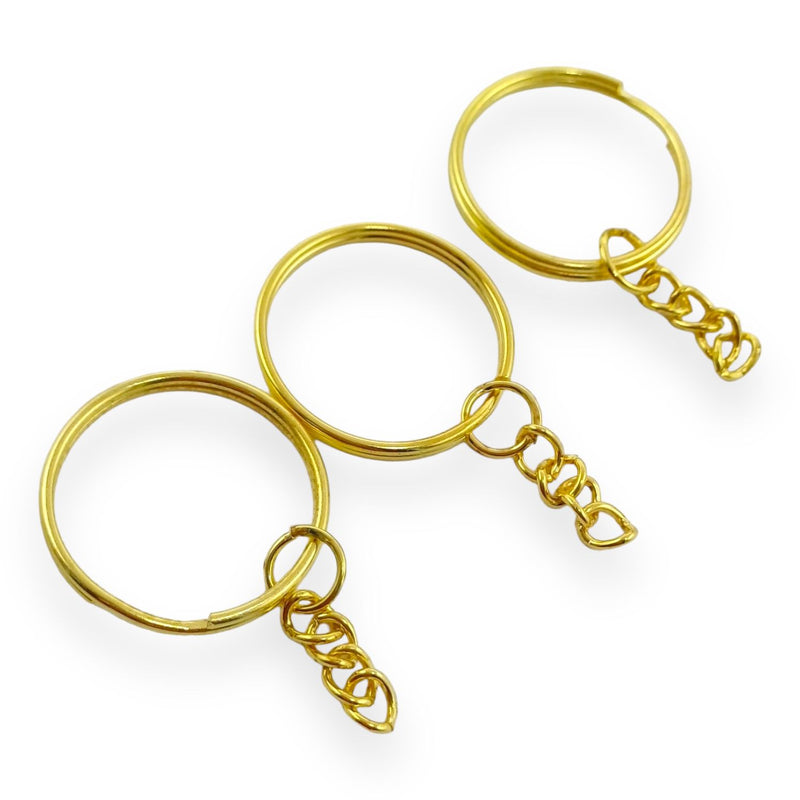 Argolla Dorada para Llavero de Metal