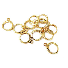 Aretes tipo Huggies 18K Dije - Accesorios Rubi