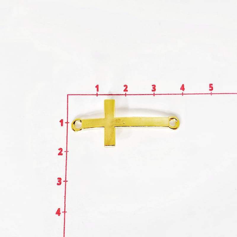 Dije Cruz Doble Ojal 24K Dije - Accesorios Rubi