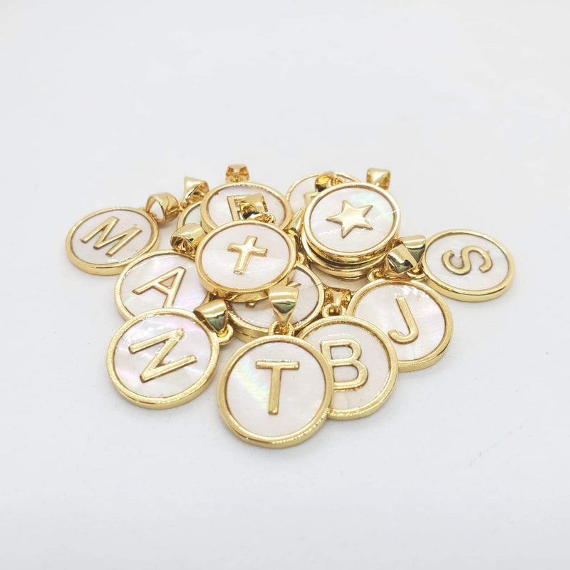 Dije Letra Madre Perla Chapa 18K Complementos - Accesorios Rubi