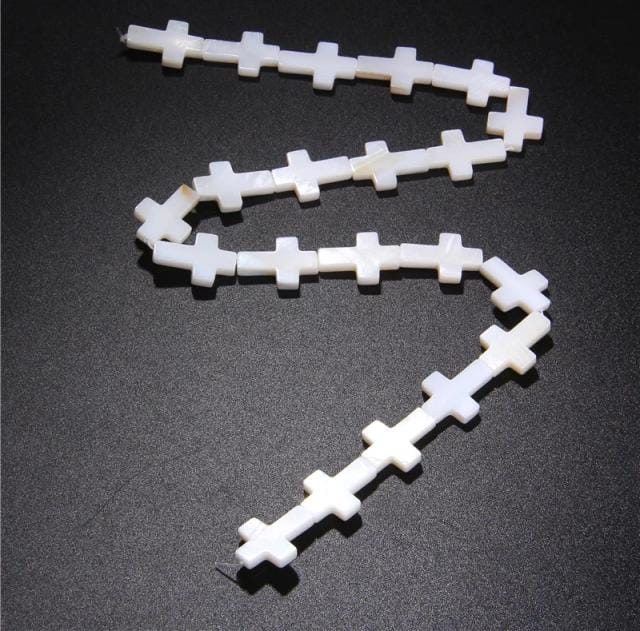 Madre Perla Cruz Piedra natural - Accesorios Rubi