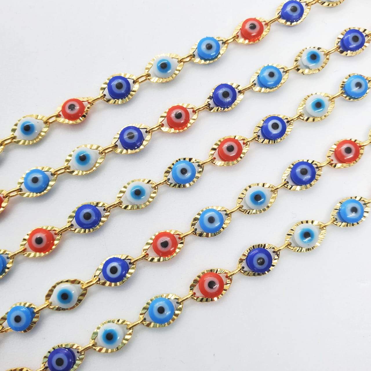 Cadena Ojo Turco Multicolor 24K Dije - Accesorios Rubi