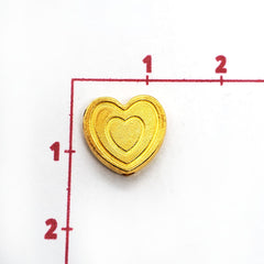 Dije Corazón Doble Transversal Metal Dije - Accesorios Rubi