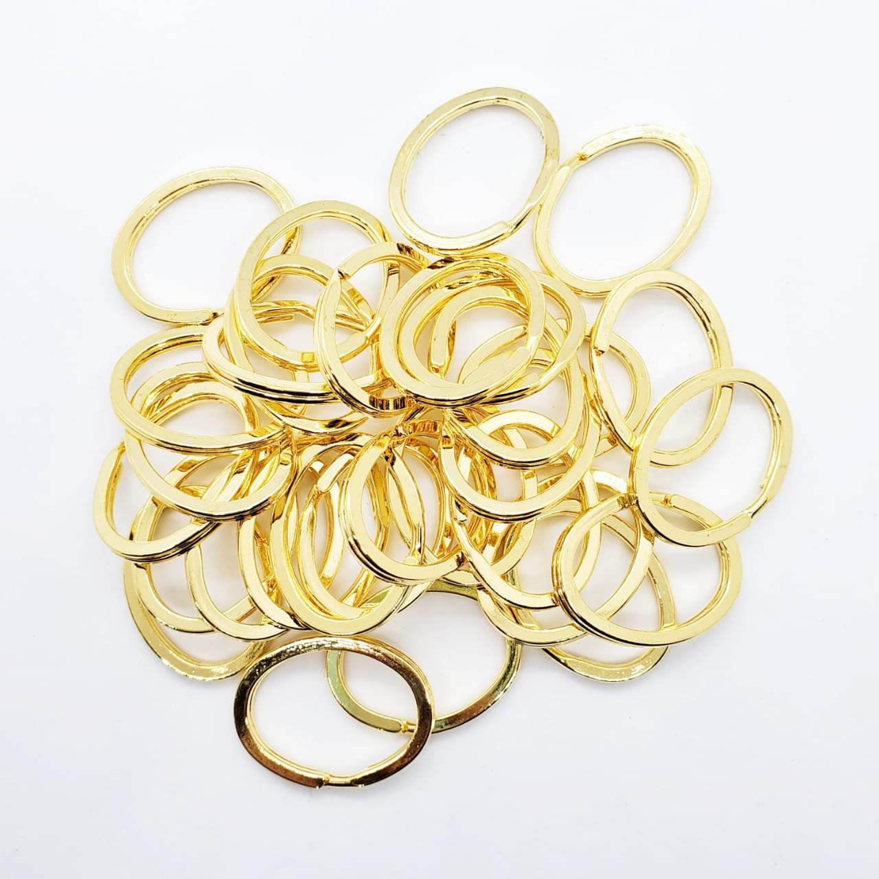 Paquete de Argollas para Llavero en Forma Ovalada Argollas - Accesorios Rubi