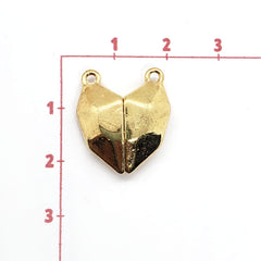 Broche Imán Corazón Facetado Metal Dije - Accesorios Rubi