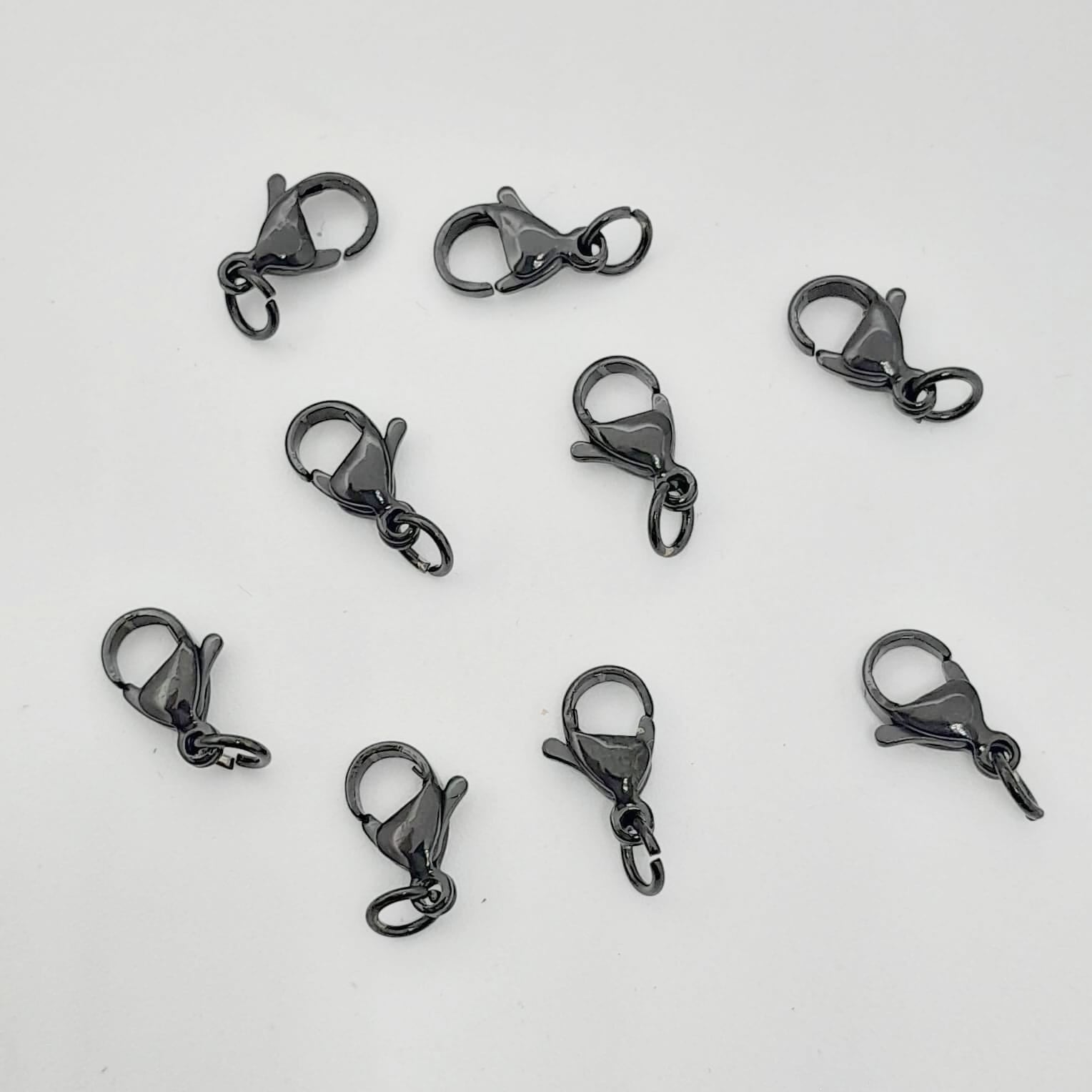 Broche de Perico Negro de Acero Inoxidable Acero inoxidable - Accesorios Rubi