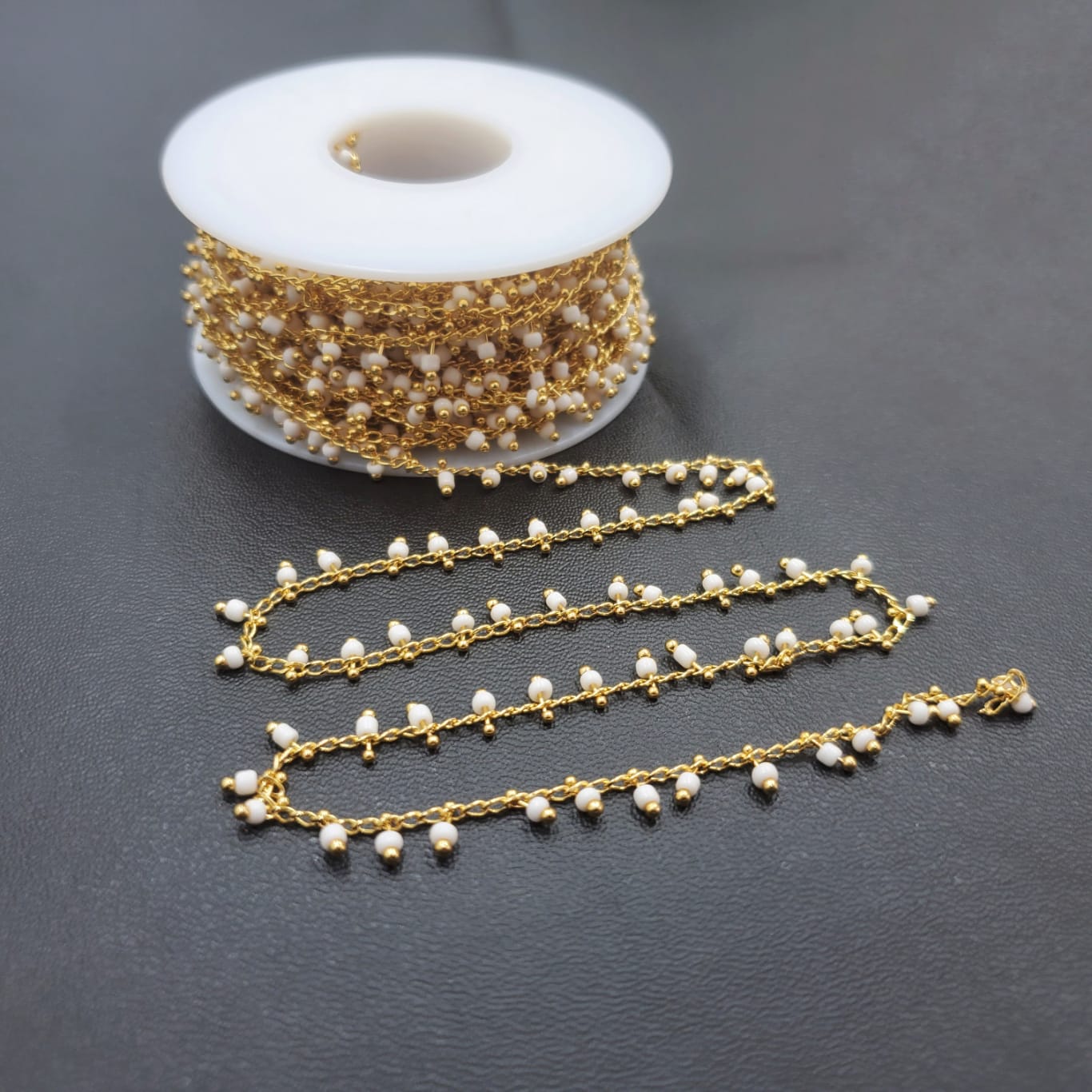 Cadena Chaquira Blanca 18K Cadena - Accesorios Rubi