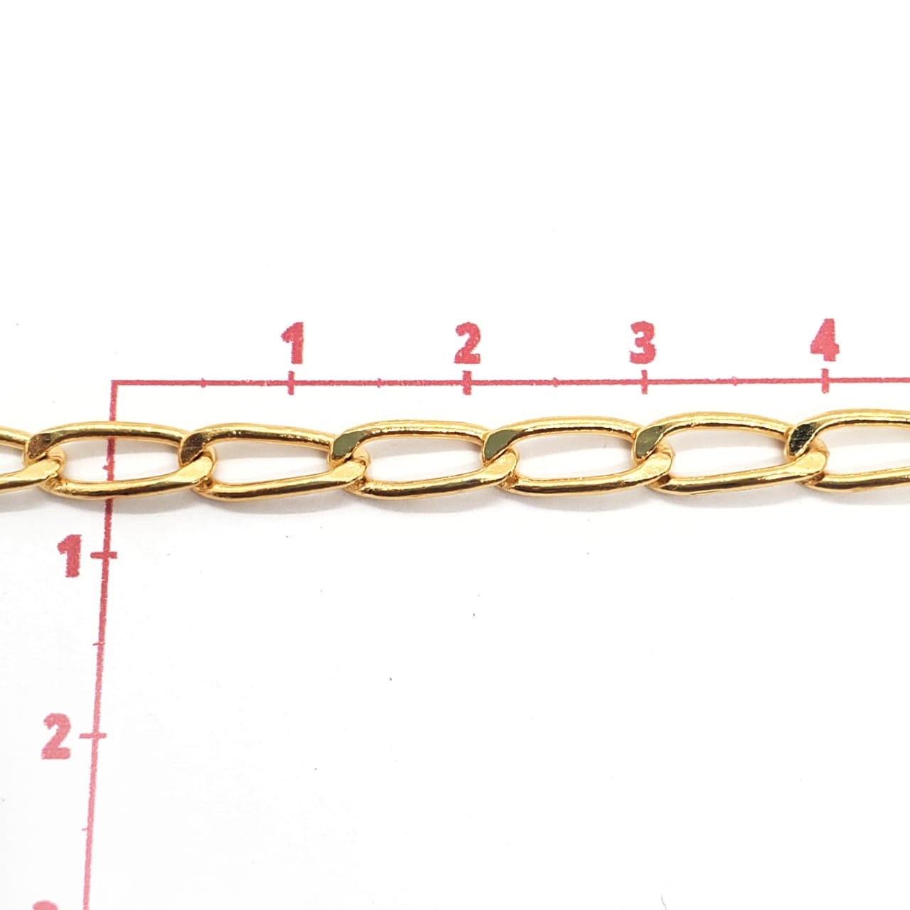 Cadena Figaro Plana 24K Cadena - Accesorios Rubi