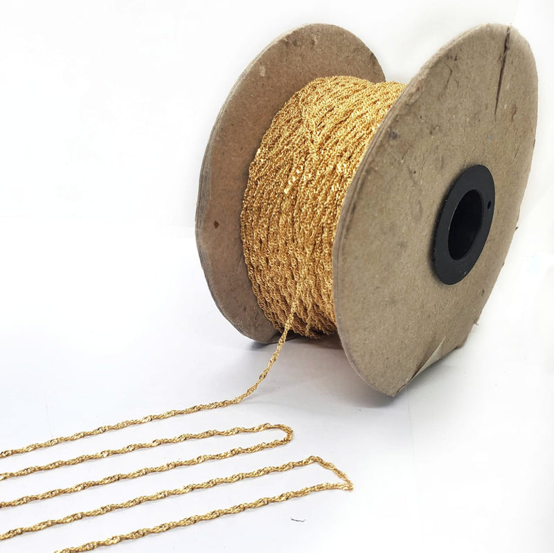 Cadena Torsal Singapur 24K Dije - Accesorios Rubi