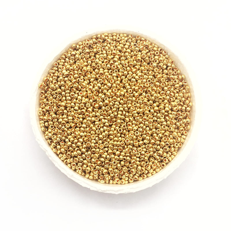 Chaquira calibrada 13/0 Dorado Chaquira calibrada - Accesorios Rubi